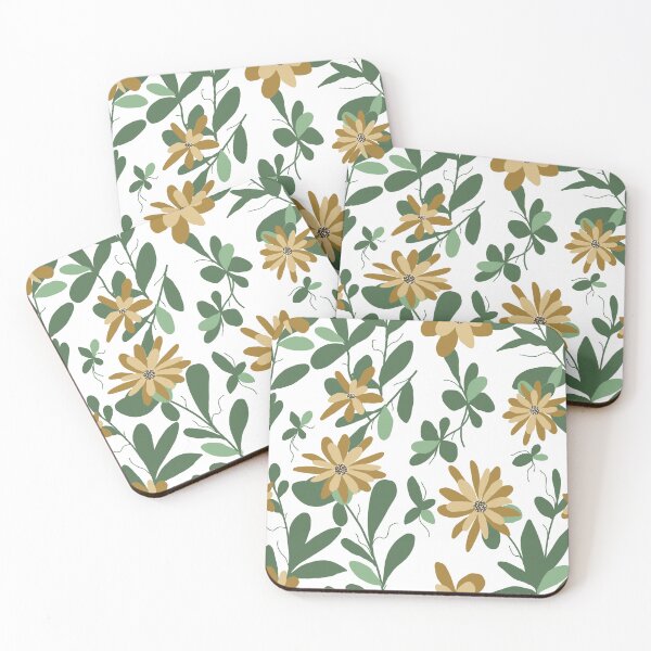 Item preview, Floral Pattern Design 277 green white orange designed and sold by artbylucie.