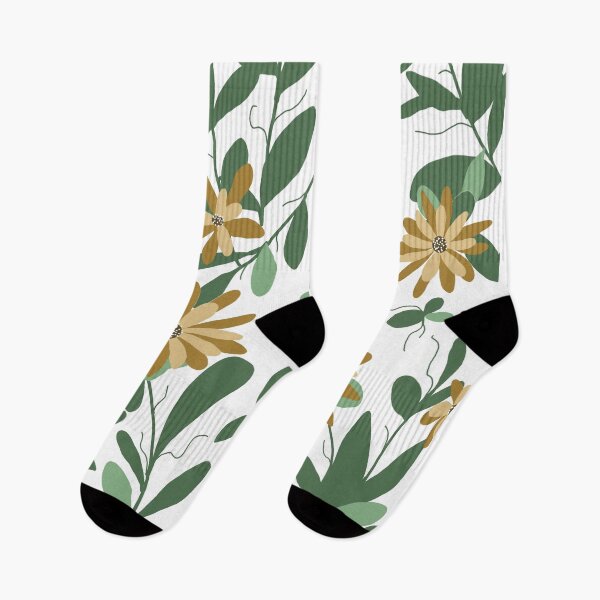 Item preview, Floral Pattern Design 277 green white orange designed and sold by artbylucie.