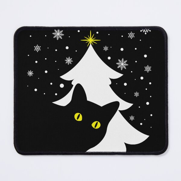 Artikelvorschau, Schwarze Katze Weihnachtsbaum Geschenk für Katzenliebhaber entworfen und verkauft von my-pro-designer.
