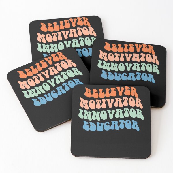 Item preview, Believer Motivator Innovator Educator Retro Teacher designed and sold by Amineharoni.