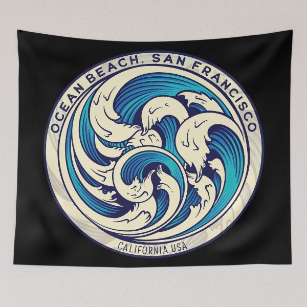 Item preview, Ocean Beach San Francisco Waves designed and sold by LanikaiBeach.