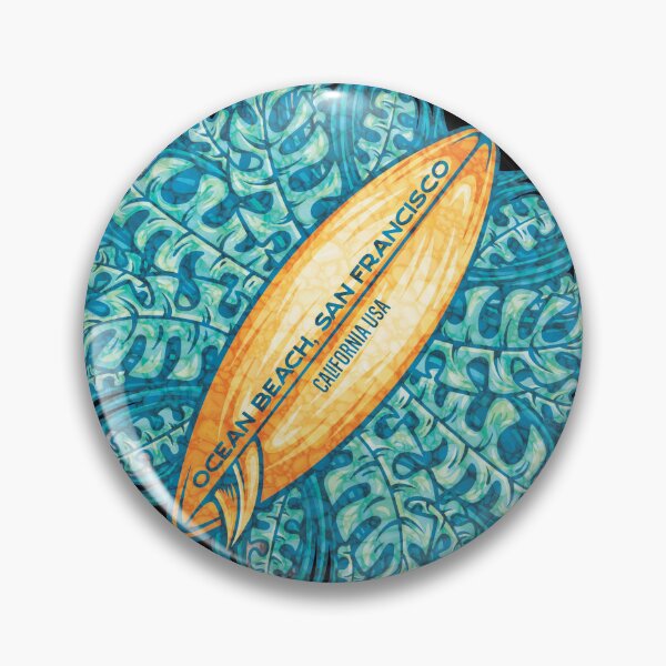 Item preview, Ocean Beach San Francisco Tropical Surboard designed and sold by LanikaiBeach.
