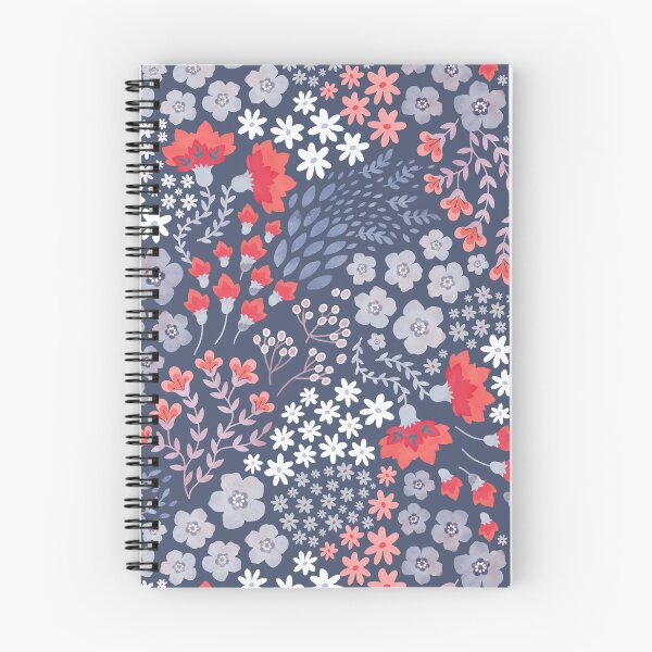 Item preview, Floral swirl in red and blue designed and sold by adenaJ.