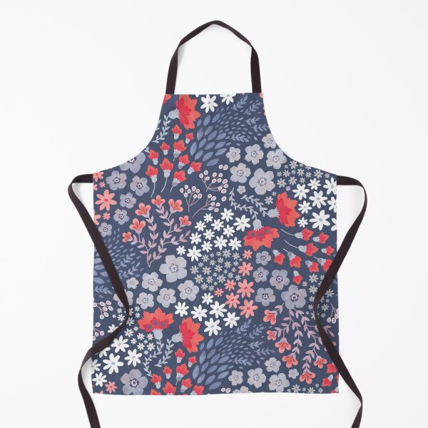 Item preview, Floral swirl in red and blue designed and sold by adenaJ.