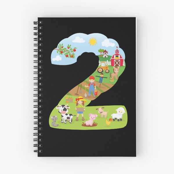 Item preview, Farm Animals second birthday Party theme number two T-shirt designed and sold by CreativiTee4u.