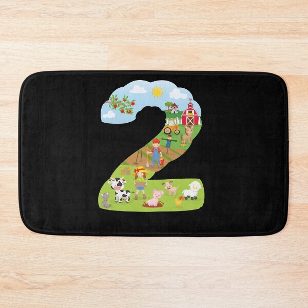 Item preview, Farm Animals second birthday Party theme number two T-shirt designed and sold by CreativiTee4u.