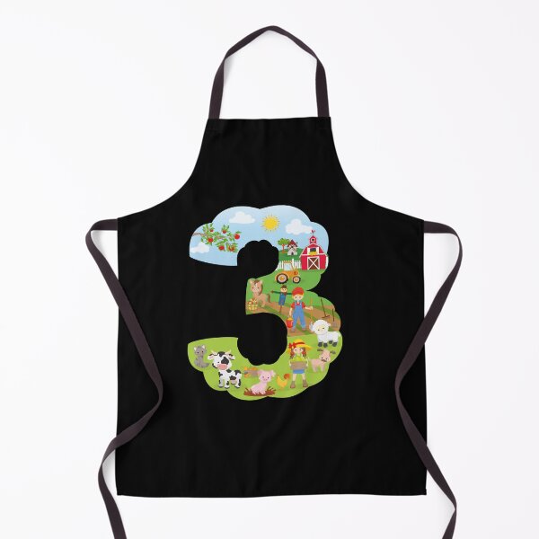 Item preview, Farm Animals third birthday Party theme number three T-shirt designed and sold by CreativiTee4u.