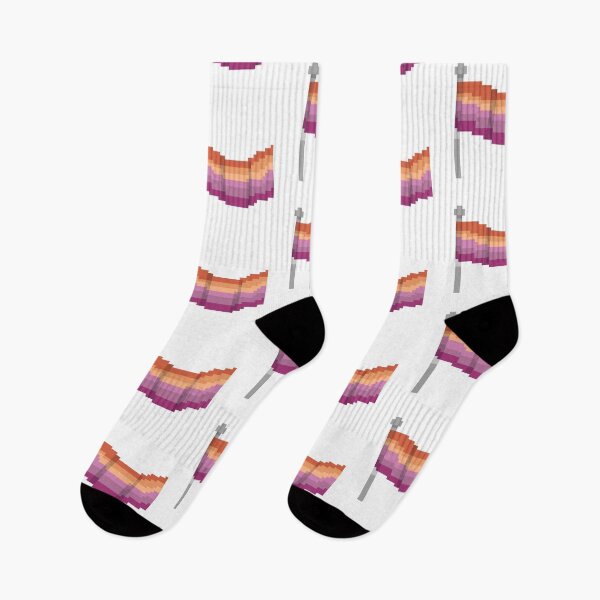 Item preview, LGBTQ+ Pixel Lesbian Flag designed and sold by WaterFrogE.