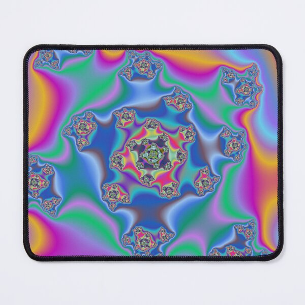 Item preview, trippy neon light blue fractal designed and sold by daiaiai.