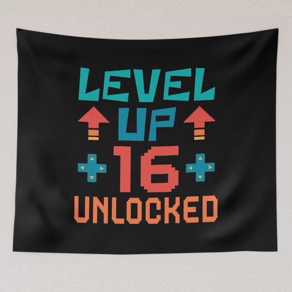 Item preview, Level Up, 16 Unlocked. Retro  designed and sold by ACC .