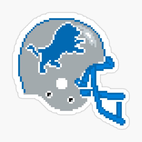 Detroit Lions 8 bit Tecmo Bowl Logo Vinyl Decal Sticker 10 sizes