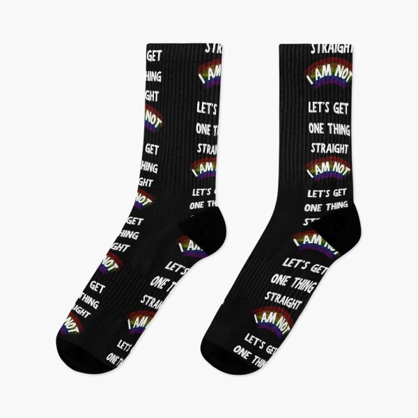 Item preview, Let's Get One Thing Straight I Am Not Transparent Rainbow Queer Joke In Black designed and sold by LuckyKermit.