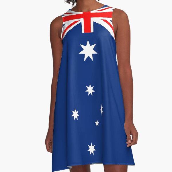 Australian Flag Design Adaptation A-Line Dress