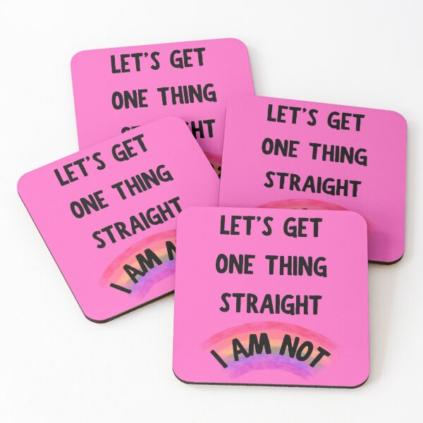 Item preview, Let's Get One Thing Straight I Am Not Transparent Rainbow Queer Joke In Pink designed and sold by LuckyKermit.