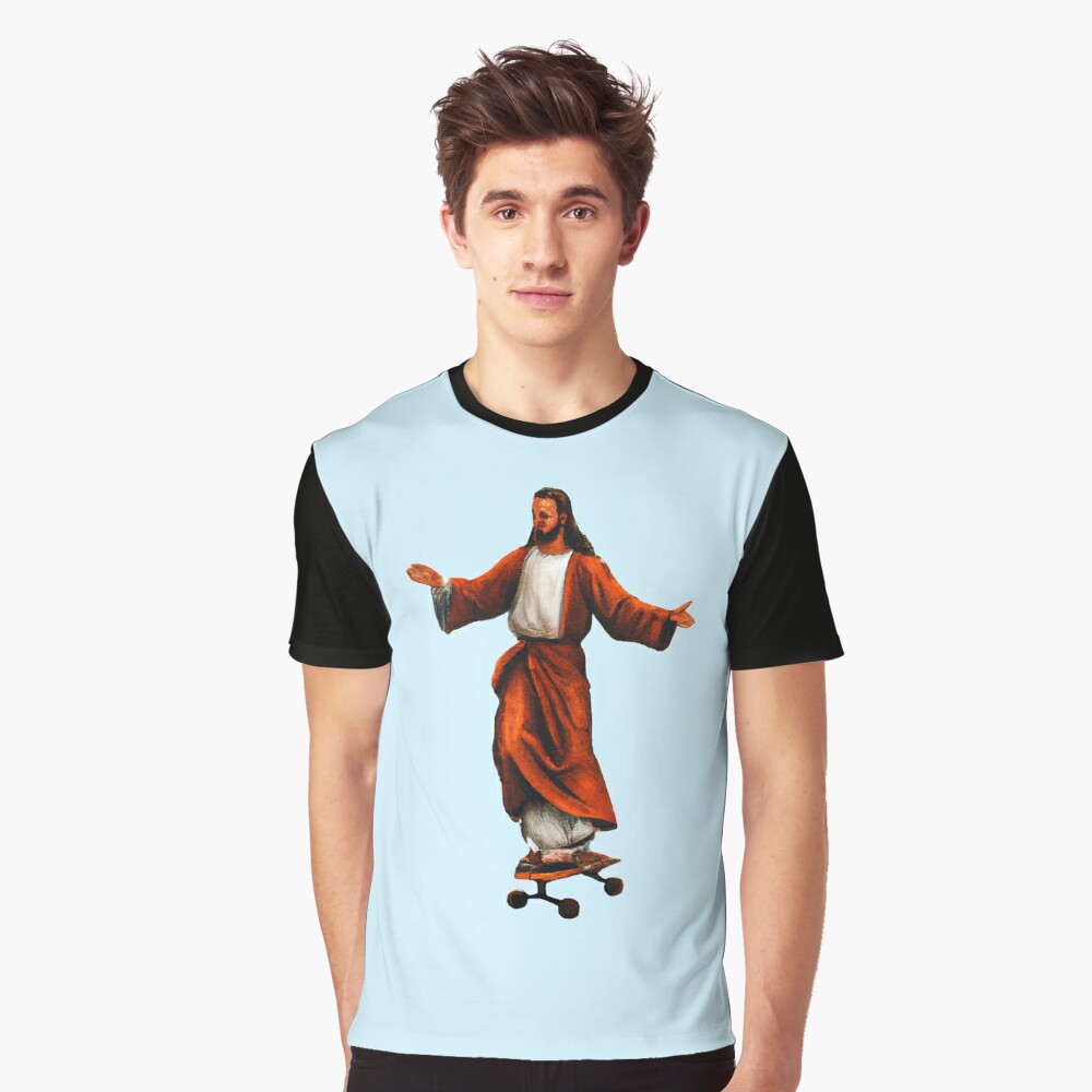 Funny Skateboarding Meme - Jesus On A Skateboard - Skate Art