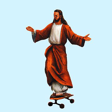 Jesus T-pose With Skateboard Everclear Meme Crewneck 