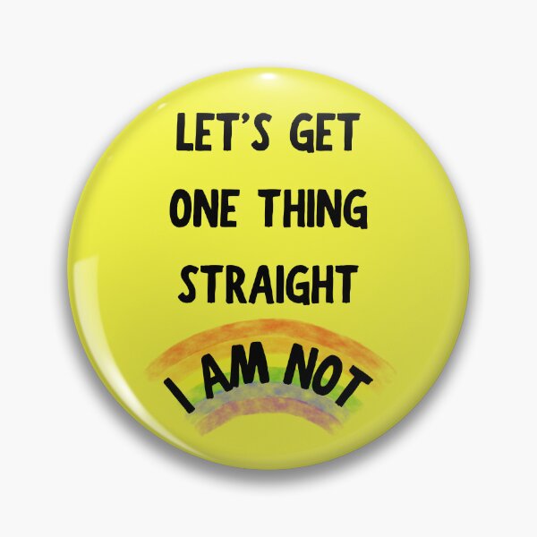 Item preview, Let's Get One Thing Straight I Am Not Transparent Rainbow Queer Joke In Yellow designed and sold by LuckyKermit.