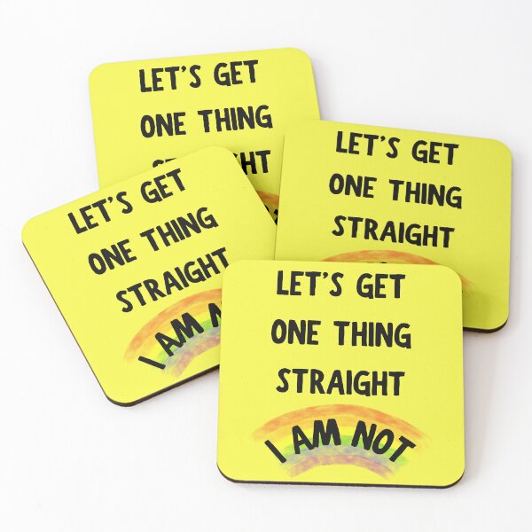 Item preview, Let's Get One Thing Straight I Am Not Transparent Rainbow Queer Joke In Yellow designed and sold by LuckyKermit.