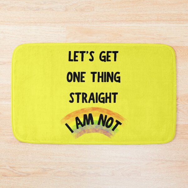 Item preview, Let's Get One Thing Straight I Am Not Transparent Rainbow Queer Joke In Yellow designed and sold by LuckyKermit.