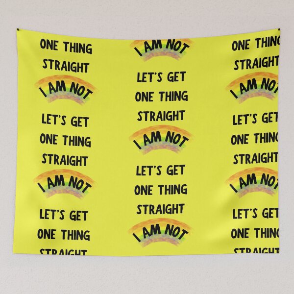 Item preview, Let's Get One Thing Straight I Am Not Transparent Rainbow Queer Joke In Yellow designed and sold by LuckyKermit.