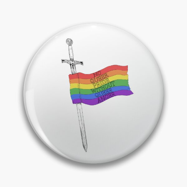 Item preview, No Queer Pride Without Queer Anger flag designed and sold by atlasbackache.