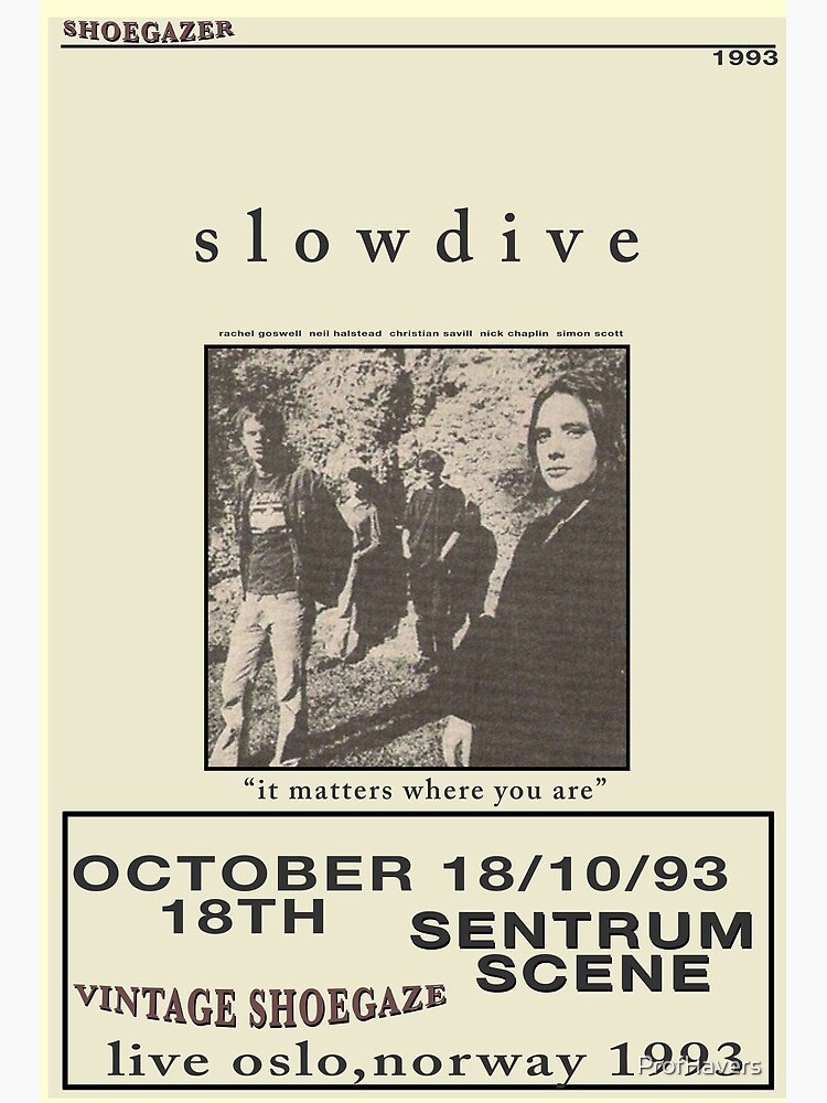 Slowdive Live 93' Band Poster | Art Board Print