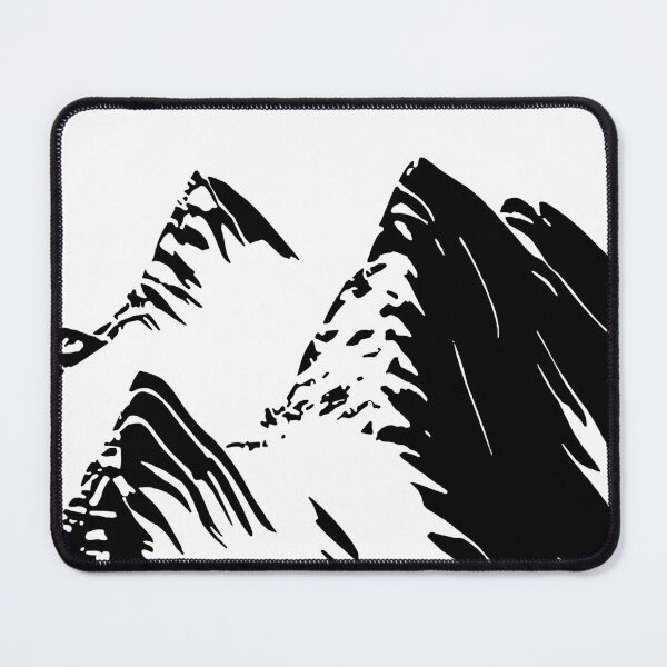 Item preview, Snowy Mountain Peaks Illustration Black and White designed and sold by Arkneer.