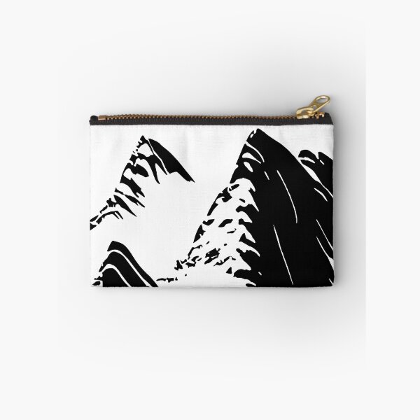Aperçu de l'œuvre Snowy Mountain Peaks Illustration Noir et Blanc créée et vendue par Arkneer.