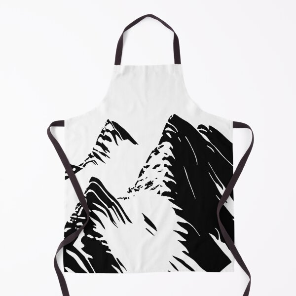 Item preview, Snowy Mountain Peaks Illustration Black and White designed and sold by Arkneer.