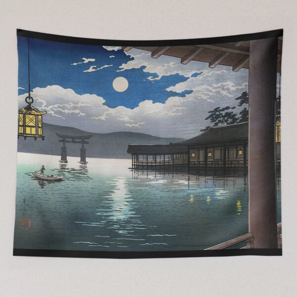 Item preview, Summer Moon at Miyajima by Tsuchiya Koitsu designed and sold by Takeda-art.
