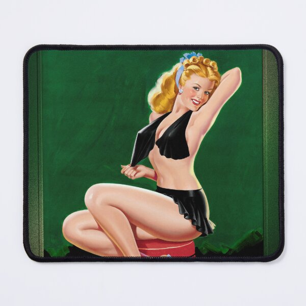A Revealing Blonde by Peter Driben Remastered Vintage Retro Xzendor7 Art Reproductions Mouse Pad