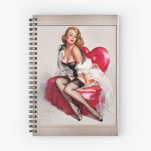 Item preview, My Heart Shaped Loveseat by Gil Elvgren Remastered Vintage Art Xzendor7 Reproductions designed and sold by Xzendor7 Digital Art Creations.