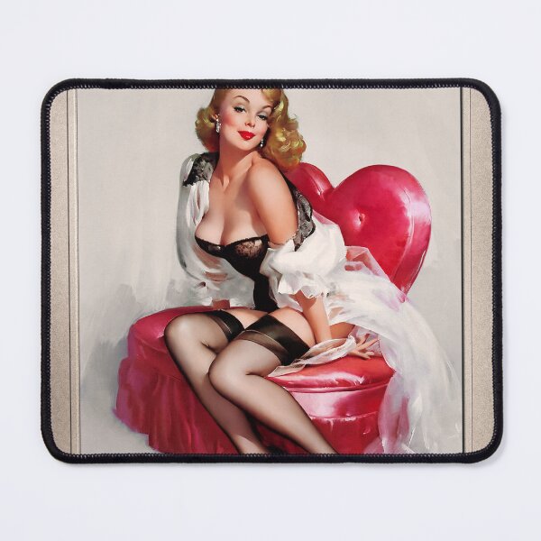 Item preview, My Heart Shaped Loveseat by Gil Elvgren Remastered Vintage Art Xzendor7 Reproductions designed and sold by Xzendor7 Digital Art Creations.