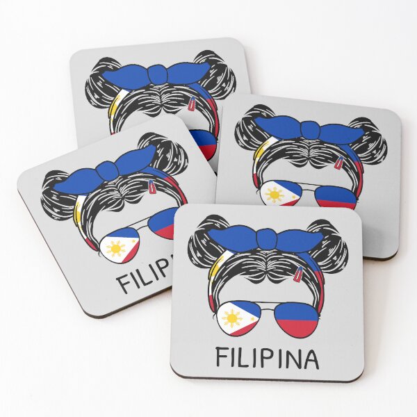 Item preview, Philippines Flag - Filipino Girl Filipina With Messy Buns I designed and sold by Lemon Pepper.