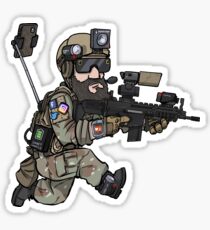 The social airsofter Sticker