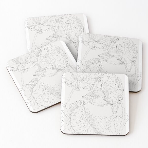 Item preview, Kingfisher lotus flowers designed and sold by PetitMartin.
