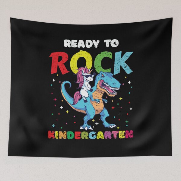 Item preview, Ready To Rock Kindergarten Dinosaur Back to School Boy designed and sold by MoMasry.