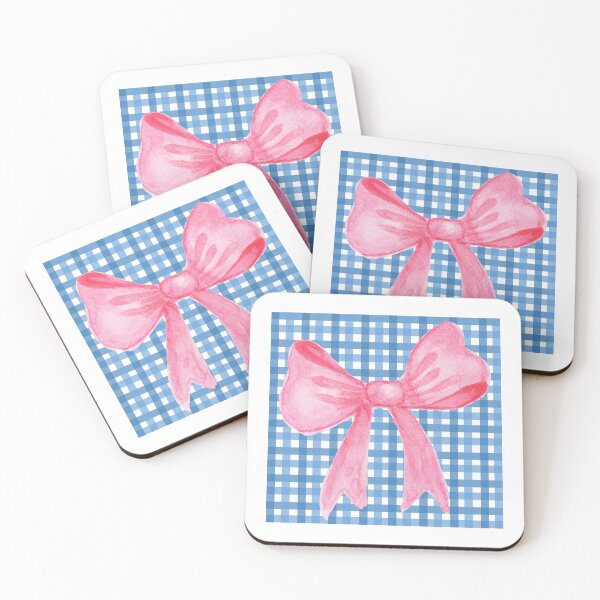 Item preview, Blue Plaid - Pink Bow designed and sold by Stephanndesigns.