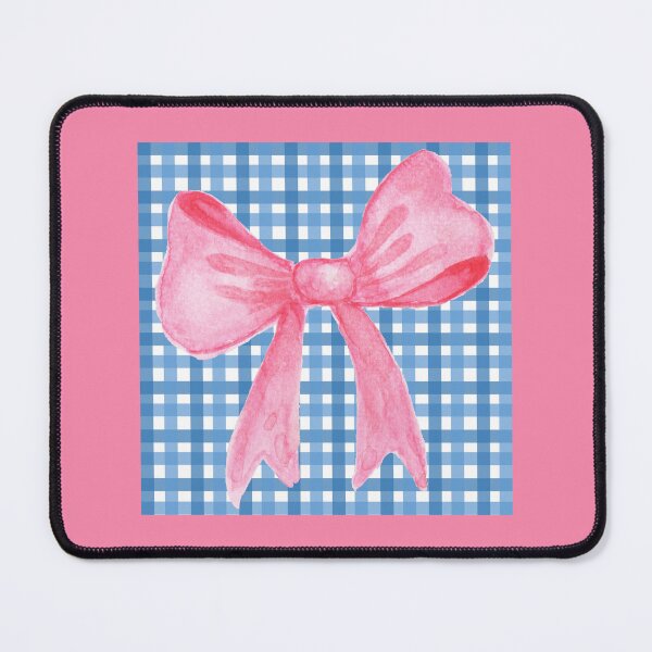 Item preview, Blue Plaid - Pink Bow designed and sold by Stephanndesigns.