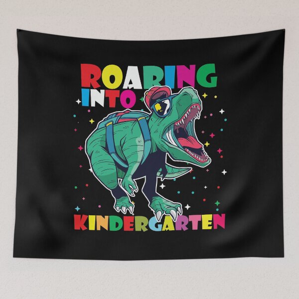 Item preview, Roaring Into Kindergarten Dinosaur T Rex Back to School  designed and sold by MoMasry.
