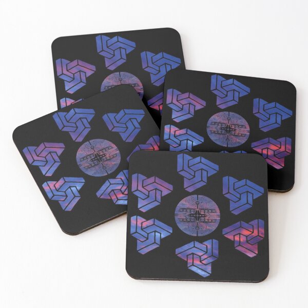 Item preview, Dark Red Blue Sky Cuboid Alignment designed and sold by createVisions.