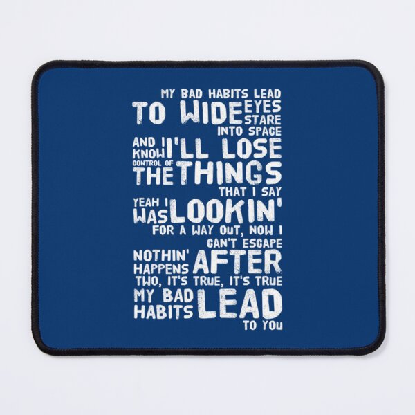 Item preview, Ed Sheeran Bad Habits Lyrics Pullover Hoodie   designed and sold by MaynardHowell.