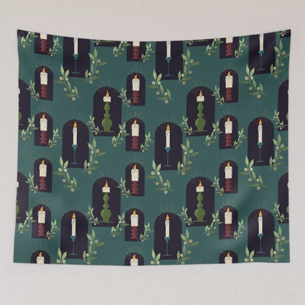 Item preview, Candlelight Study, Teal designed and sold by Jaima-OLoughlin.