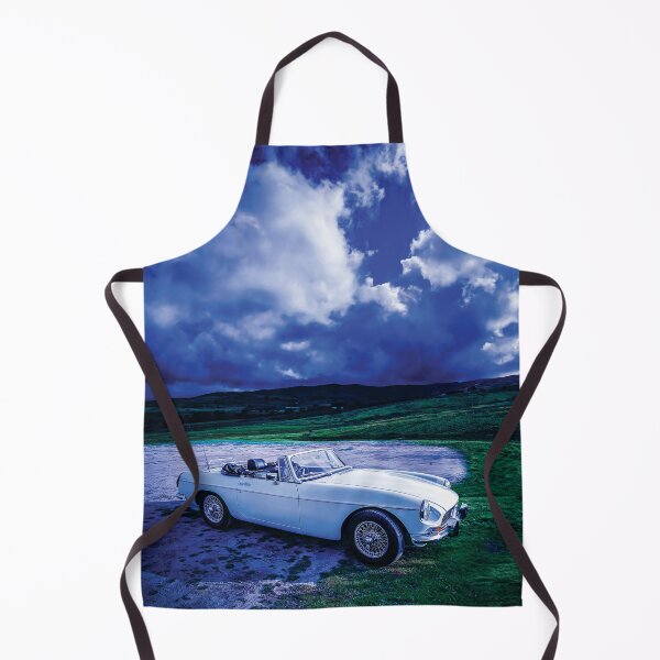 Item preview, White Classic MG Car on Blue Sky designed and sold by QuarterMoon.