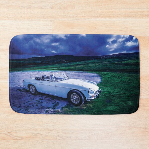 Item preview, White Classic MG Car on Blue Sky designed and sold by QuarterMoon.