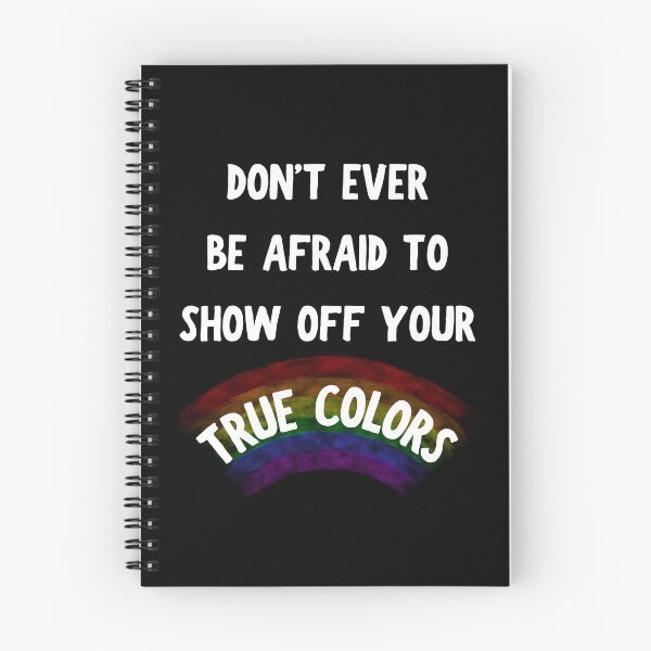 Item preview, Don't Ever Be Afraid To Show Off Your True Colors Transparent Rainbow In Black designed and sold by LuckyKermit.