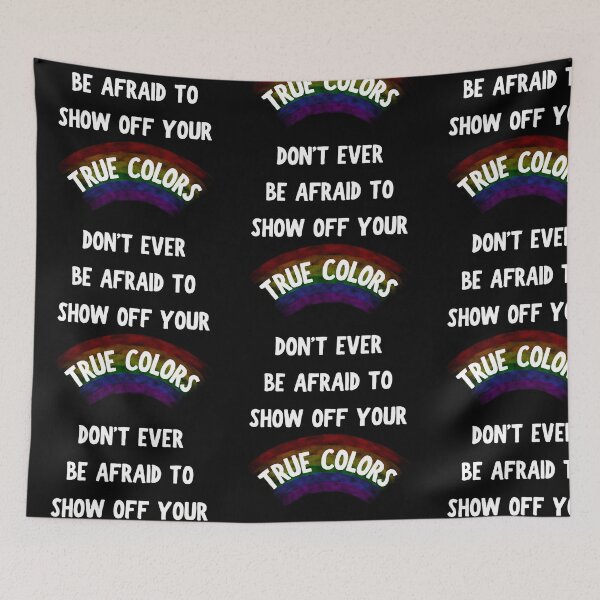 Item preview, Don't Ever Be Afraid To Show Off Your True Colors Transparent Rainbow In Black designed and sold by LuckyKermit.