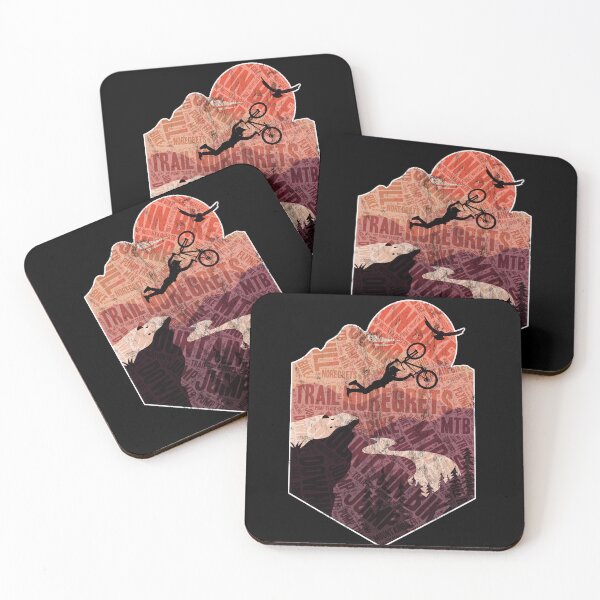 Item preview, Mountain biker flies over cliff with MTB for mountainbiker designed and sold by Cedinho.
