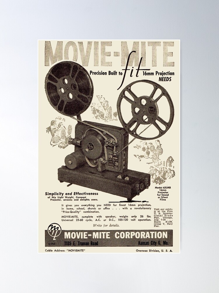 Canvas Prints Wall Art - Vintage/Retro Style Movie Projector with The