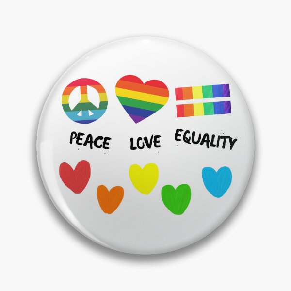Item preview, Peace Love Equality Colorful Hearts designed and sold by LuckyKermit.